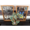Image 1 : Entomology Taxidermy Mounts ft. Preserved Insects & Green Aventurine Crystal Tree Of Life