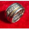 Image 2 : Boujee Thick White Gold Natural Diamond Ring Stamped  Corona 10K/14K, Total 0.5 Carat, Weighs 8.95g