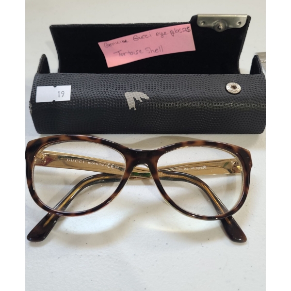 Gucci Tortoise Shell Glasses, Made in Italy, Prescription Lenses 