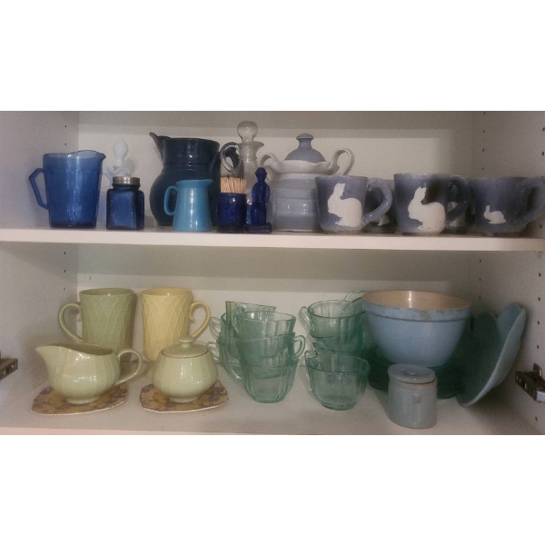 Pottery and Glassware Including Shenango and Handcrafted Pieces