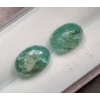Image 2 : 3.61 ct Certified Zambian Emerald Gemstone Pair Oval Cut ($4,400 Appraisal)