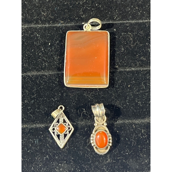 Collection of Orange Stone Pendants