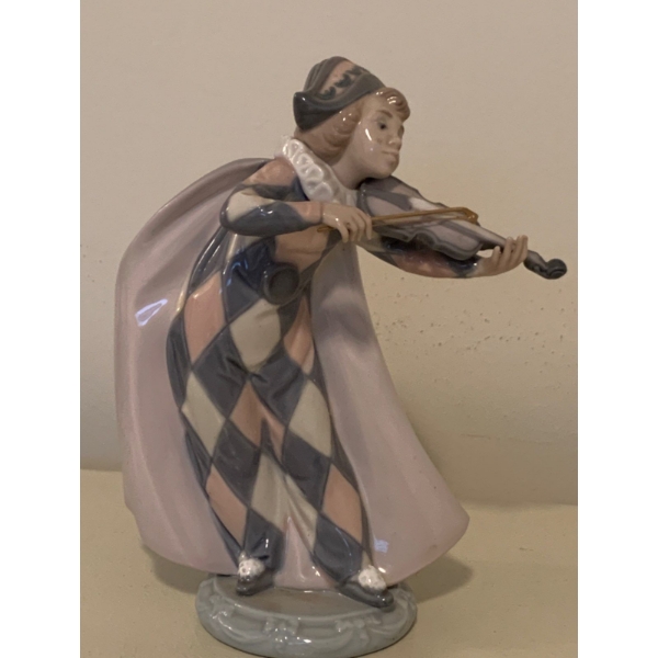  LLADRO Porcelain 'Arlequin Violinista' Figurine - 7T 