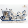 Image 2 : Porcelain Figurine Of Victorian Royal Carriage With Two Horses A Coachman & A Princess Figure Inside