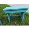 Image 3 : Farmhouse Picnic Pack with Two Painted Wooden Benches and Woven Basket