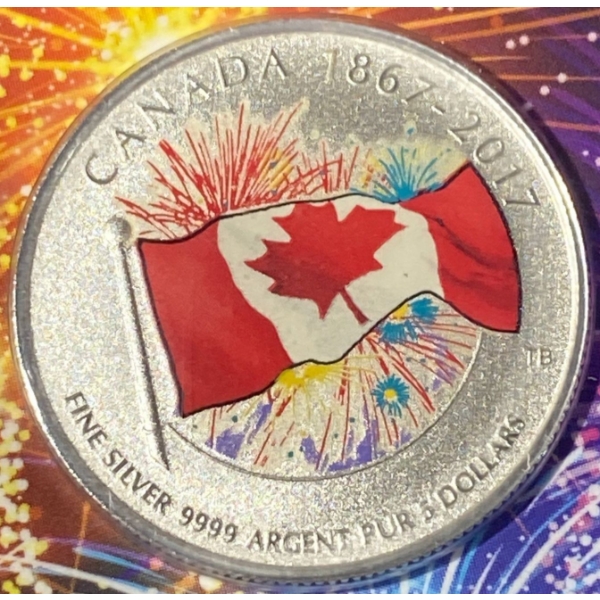 2017 $5 Glow in the Dark Proudly Canadian Fine Silver Coin