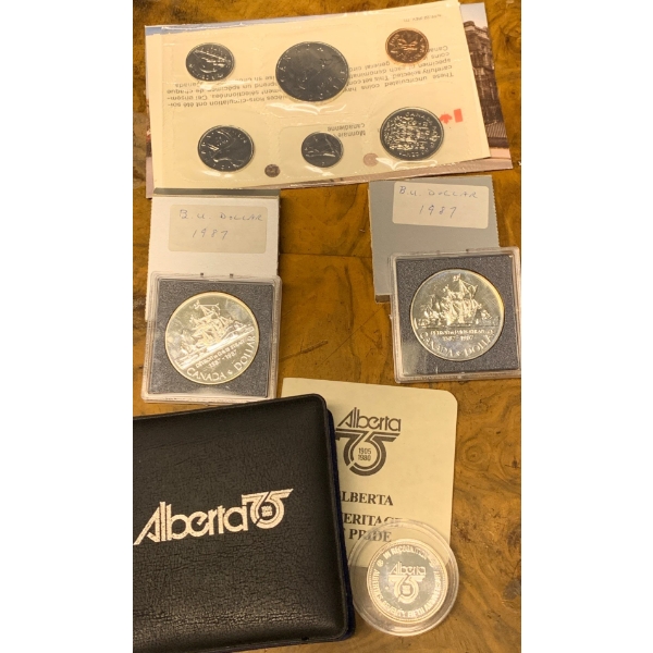 RCM Uncirculated Coin Set 1978 w/ 1987 Dollars & Alberta Heritage Pride Token 