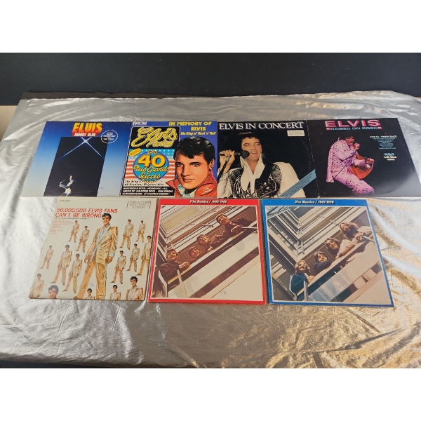 Check it out !!  A Nice Collection of Elvis and Beatles Compilation Albums !!