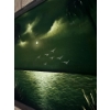Image 2 : Black Velvet Beach Scene, Illegible Signature, 40x27 