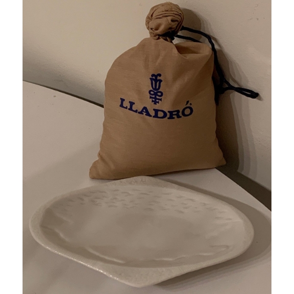 NAO By LLADRO Porcelain Plate (6L) & 'Washed and Dried Valencia To Plant Flower in Vase'