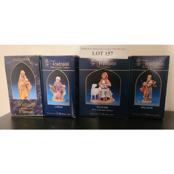Fontanini Nativity Decor: Balthazar, Gaspar, Nahome & Melchior