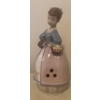 Image 4 : LLADRO Porcelain Candle Holder/Candy Dish 8T Young Girl w/ White Bow