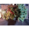 Image 3 : 17 Foot Artificial Pine Garland With Decorative Stems and Wreaths