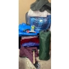 Image 4 : Camping Bundle #1 Air Mattress, Sleeping Bags, Tent, Malot, Bug Screen Jacket, Flashlights