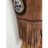 Image 3 : Mens 3B West Suede Jacket with Beaded Detail and Fringes, Size 5XL