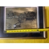 Image 9 : Vintage Framed Gold Foil Etching " San Pedro" by Lionel Barrymore