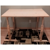 Image 1 : Raw Wood Adjustable Drafting Table