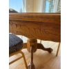 Image 6 : Wooden Dining Table, Clawed Feet w/ 4 Chairs - Table is 72L, 30T 