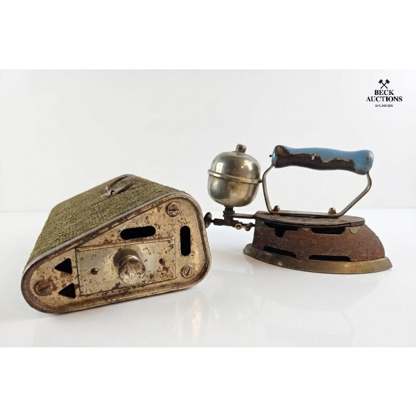 Gas Iron 1948 , And Vintage Clark Heater.