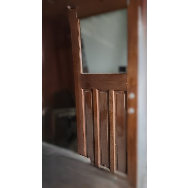 Wooden Door w/ Glass Pane 32 W, 2 D, 80 T(Hardware NOT Included)