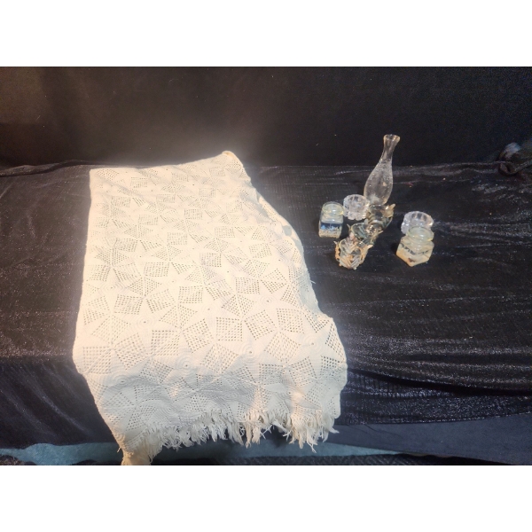 Glass Candle Holders & Vase