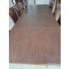 Image 10 : Stunning Walnut 12 Piece Dining Set 151x49x31 Purchased From McElheran's Furniture & Design