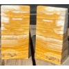 Image 5 : Hand Carved Yellow Marble Bookends & Black Obsidian Aztec Sculptures 