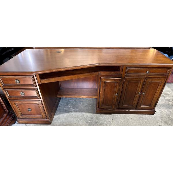Gorgeous Large Solid Wood Desk By Hooker Furniture - 77W, 34D, 31T 