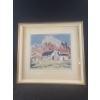 Image 1 : Cabin in the Mountains Painting (19" x 20"  Inches Before Frame)