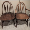Image 1 : Wooden Bow-Back Windsor-Style Chairs With Spindle Design