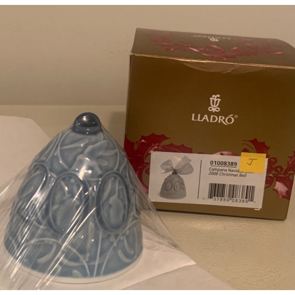 LLADRO Porcelain 2008 Holiday Bell Ornament 4T