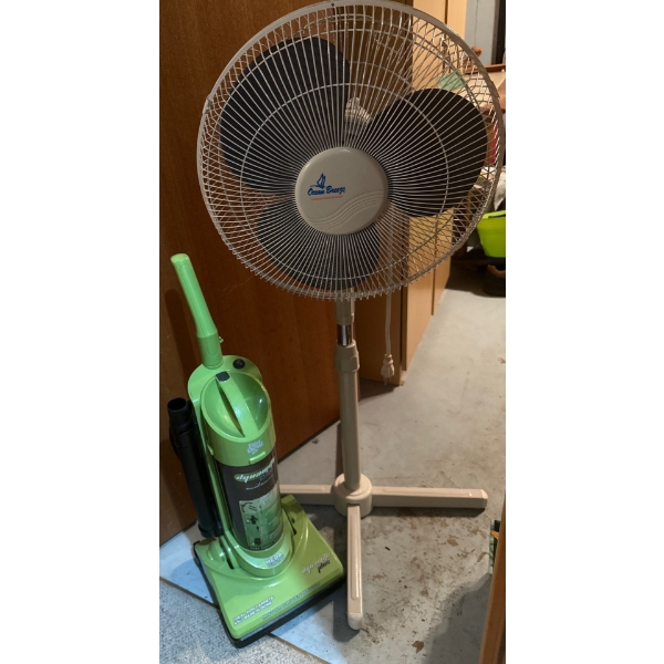 Home Owner's Essentials - Oscillating Floor Fan w/ Dirt Devil Canister Vacuum