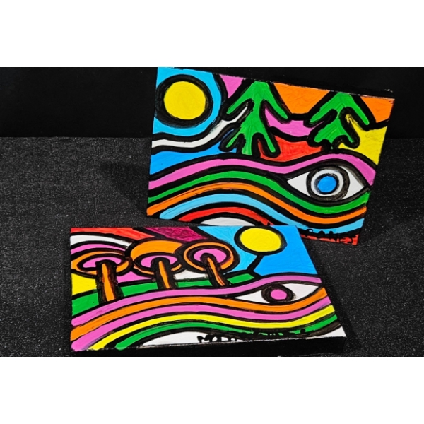 "OF A DRAGON" & "CHINESE DRAGON" - 16x12in. Paintings by Matthew Throness 