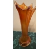 Image 5 : Fenton Marigold Carnival Glass Trio- Orange Tree Mug, Vase & Pressed Glass