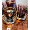Image 3 : Plum & Metallic Bareware - Decantor Tray Shot Glasses & More