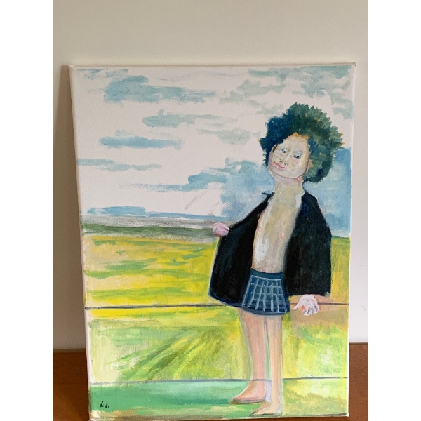 Lauri Ansell Flash The Prarie Canvass Board  12 x 16