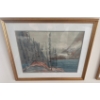 Image 2 :  M.W. MacDonald Hand Signed Custom Framed Impressionist Seascape Art Print  