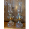 Image 1 : Antique Oil Lamps H18" Set of 2