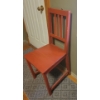 Image 6 : Mismatched Chair Pair - Antique Oak Queen Anne Parlour Chair w/ Red IKEA STEFAN 30T