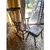 Image 1 : Antique Oak Rocking Chair & Foot Stool
