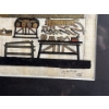 Image 3 : Pair of Egyptian Papyrus Art Pieces, One is Missing Glass, 20.5x17
