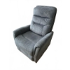 Image 5 : Grey Upholstered Swivel Recliner Chair