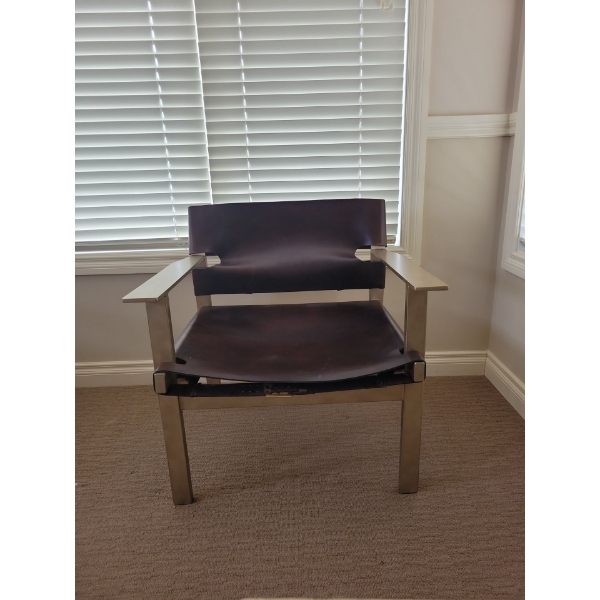 Stunning Spanish Chair - Genuine Leather - Borge Morgenson Inspired - 31x30x31