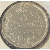 Image 2 : 1871 VF Canadian Dime 92.5% Silver