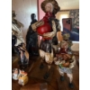 Image 7 : Mexican Paper Mache Figures, 5 Pcs, 11T As Pictures, w/ Assorted Souvenir Mini Painted Bells 