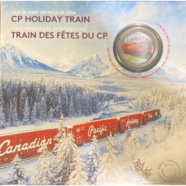 2022 50-Cent CP Holiday Train Lenticular Coin 