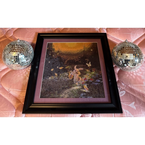 Beautiful Diamond Painting 16x16 w/ 2 Shiny Disco Balls