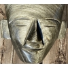 Image 2 : Hand Carved Black Obsidian Aztec Face Sculpture Gold Sheen 2.5 Pounds