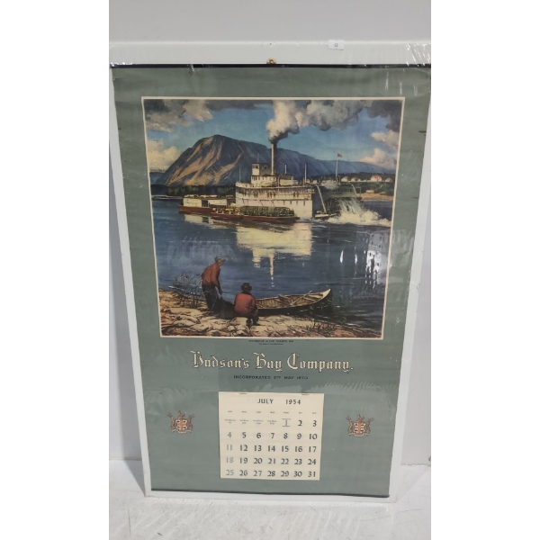 Vintage Hudson's Bay Calendar 18 X 30