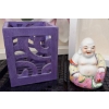 Image 4 : 1999 IKEA Ribba Shadowbox Art with Ceramic Buddha Figure and Wooden Box